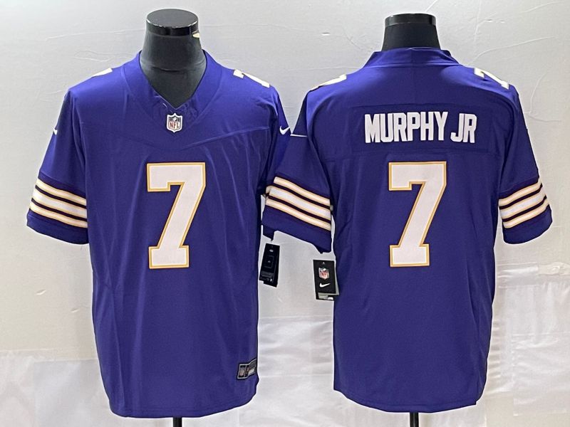 Men Minnesota Vikings 7 Murphy jr Purple Nike Throwback Vapor Limited NFL Jersey